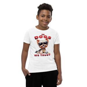 "In Dogs We Trust" T-shirt - Yorkshire Terrier - Kids