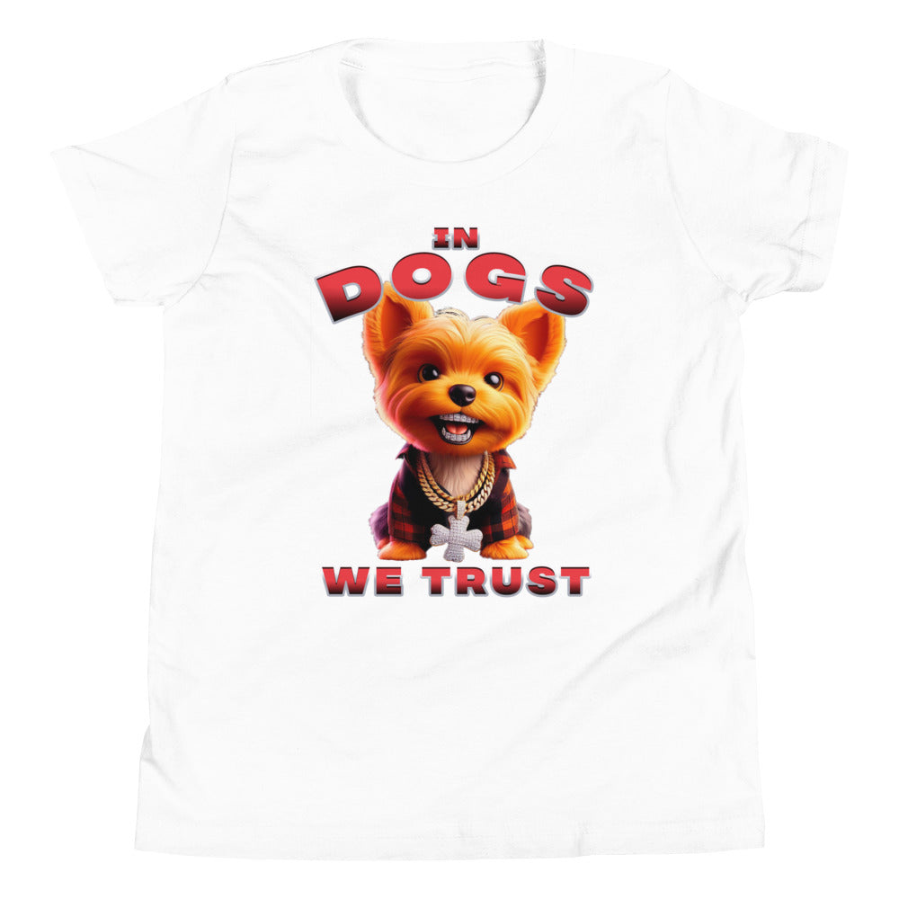 "In Dogs We Trust" T-shirt - Yorkshire Terrier - Kids