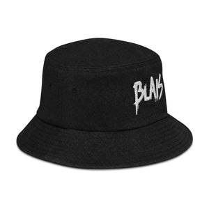 Blais - White/Black Denim Bucket Hat